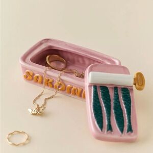Pink Sardine Trinket Box Catch All